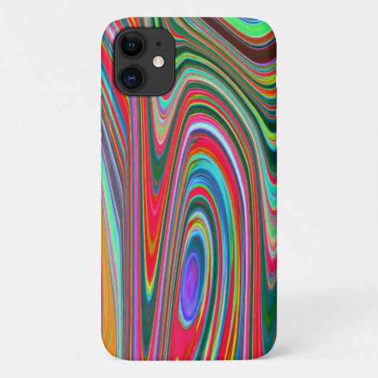 Trippy Rode, Groene en Blauwe Abstracte Groovy Kun Case-Mate iPhone Case (Achterkant)