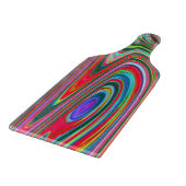 Trippy Rode, Groene en Blauwe Abstracte Groovy Kun Snijplank (Hoek)