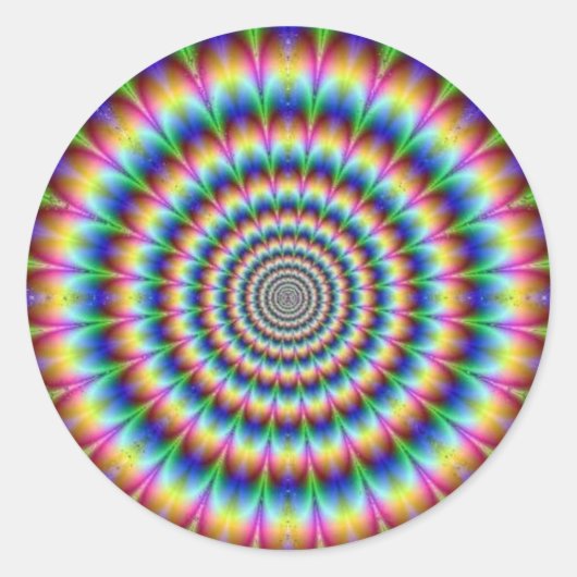 Trippy Ronde Sticker (Voorkant)