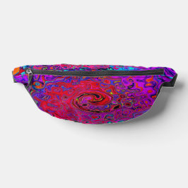 Trippy Rood en Paars Abstract Retro Vloeistof Werv Heuptasje