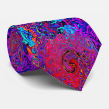 Trippy Rood en Paars Abstract Retro Vloeistof Werv