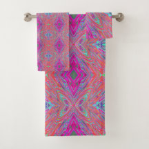 Trippy Roze, Aqua en Magenta Abstracte Vlinder