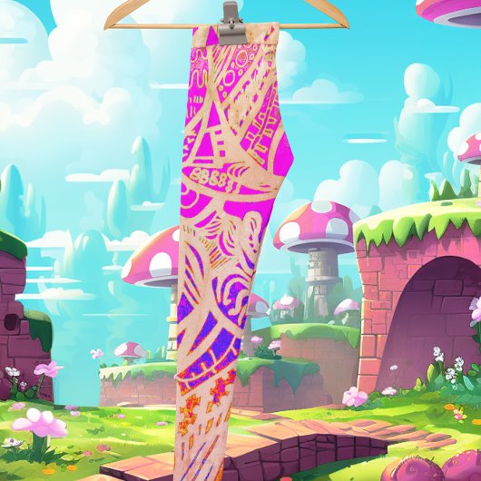 Trippy Roze Boho Leggings