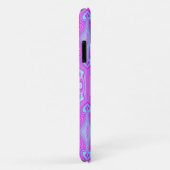 Trippy Roze en Aqua Blauwe Abstracte Patroon Case-Mate iPhone Case (Achterkant/rechts)