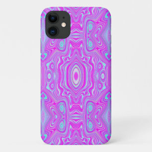 Trippy Roze en Aqua Blauwe Abstracte Patroon Case-Mate iPhone Case