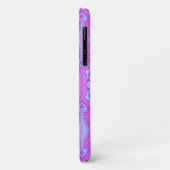 Trippy Roze en Aqua Blauwe Abstracte Patroon Case-Mate iPhone Case (Achterkant/links)