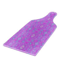 Trippy Roze en Aqua Blauwe Abstracte Patroon