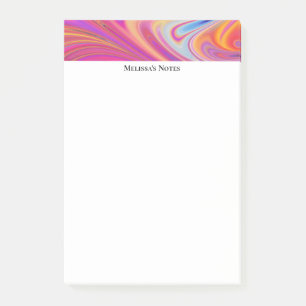 Trippy Roze en Oranje Swirly Design Post-it® Notes