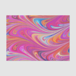 Trippy Roze en Oranje Swirly Design Tissuepapier