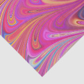 Trippy Roze en Oranje Swirly Design Tissuepapier (Detail)