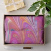 Trippy Roze en Oranje Swirly Design Tissuepapier (Geschenk)