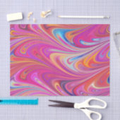 Trippy Roze en Oranje Swirly Design Tissuepapier (Craft)