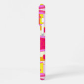 Trippy roze en Oranje telefoonhoes iPhone Hoesje (Linkerkant)