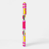 Trippy roze en Oranje telefoonhoes iPhone Hoesje (Rechterkant)