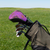 Trippy roze en Paars Abstract patroon Golfheadcover (Insitu)