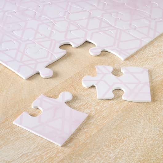 Trippy roze markey Geometrical Legpuzzel (Zijkant)