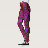 Trippy Roze, Rode en Blauwe Abstracte Vlinder Leggings (Links)