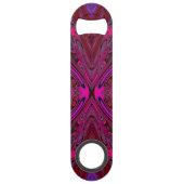 Trippy Roze, Rode en Blauwe Abstracte Vlinder Speed Flessenopener (Voorkant)
