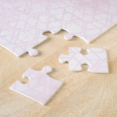 Trippy Roze Rokerige Marmer Geometrisch Legpuzzel (Zijkant)