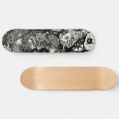 Trippy Sepia Black Persoonlijk Skateboard (Horizontaal)