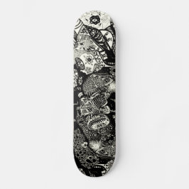 Trippy Sepia Black Persoonlijk Skateboard