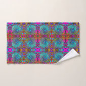 Trippy Sky Blue Abstract Retro Liquid Swirl Bad Handdoek (Handdoek)