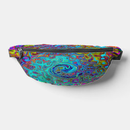 Trippy Sky Blue Abstract Retro Liquid Swirl Heuptasje