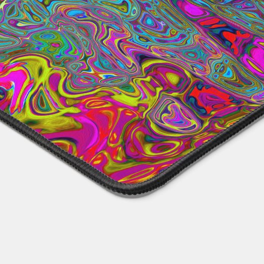 Trippy Sky Blue Abstracte Retro Atomic Waves Bureaumat (Hoek)