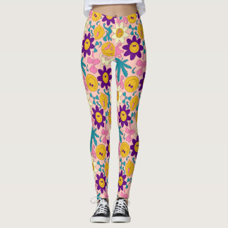 Trippy Smiley Naadloos Patroon Leggings