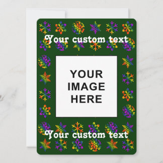 Trippy Sneeuwvlokken Feestdagenkaart