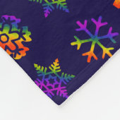 Trippy Snowflakes Fleece Deken (Hoek)