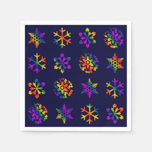 Trippy Snowflakes Servetten (Voorkant)