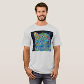 Trippy Space Cat T-shirt (Voorkant volledig)