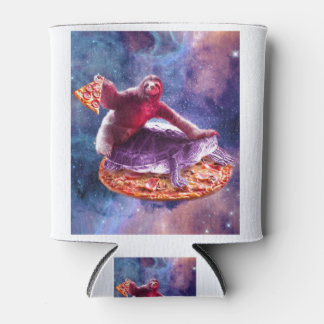 Trippy Space Sloth Schildpad - luiaard Pizza Blikjeskoeler