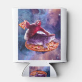 Trippy Space Sloth Schildpad - luiaard Pizza Blikjeskoeler (Achterkant)