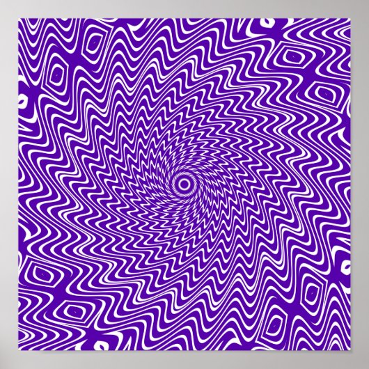 trippy spiraalvormig draai met hypnotische illusie poster (Voorkant)