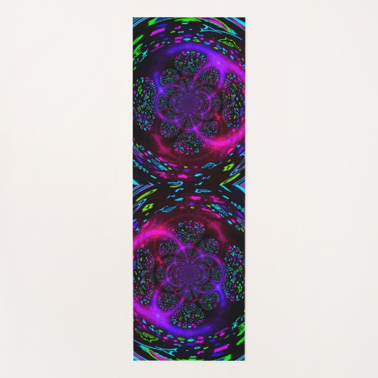 Trippy Spiral Neon Yogamat (Voorkant)