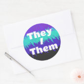 Trippy Squigggly Abstract Alexigender Pride Flag Ronde Sticker (Envelop)