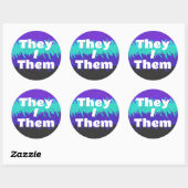 Trippy Squigggly Abstract Alexigender Pride Flag Ronde Sticker (Vel)
