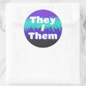 Trippy Squigggly Abstract Alexigender Pride Flag Ronde Sticker (Tas)