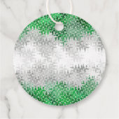 Trippy Squigggly Abstracte Grayromantic Pride Flag Bedankjes Labels (Achterkant)