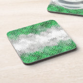 Trippy Squigggly Abstracte Grayromantic Pride Flag Bier Onderzetter (Linkerzijde)