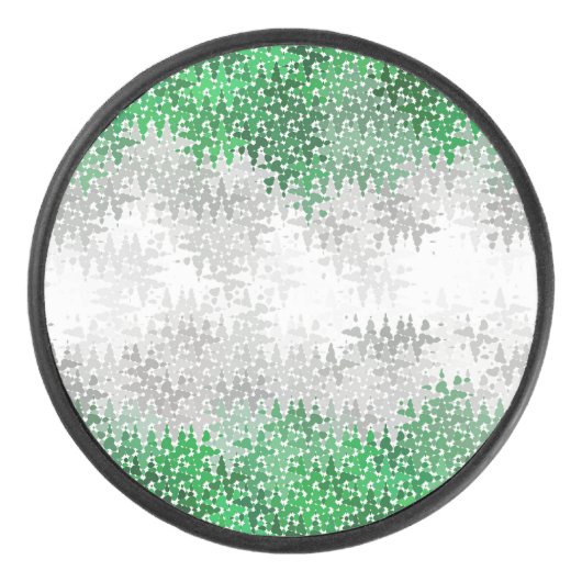 Trippy Squigggly Abstracte Grayromantic Pride Flag Hockey Puck (Voorkant)