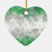 Trippy Squigggly Abstracte Grayromantic Pride Flag Keramisch Ornament (Voorkant)