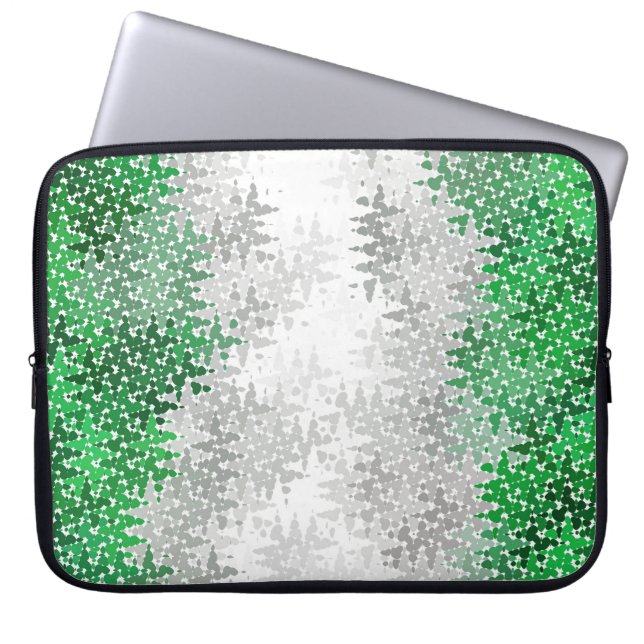 Trippy Squigggly Abstracte Grayromantic Pride Flag Laptop Sleeve (Voorkant)