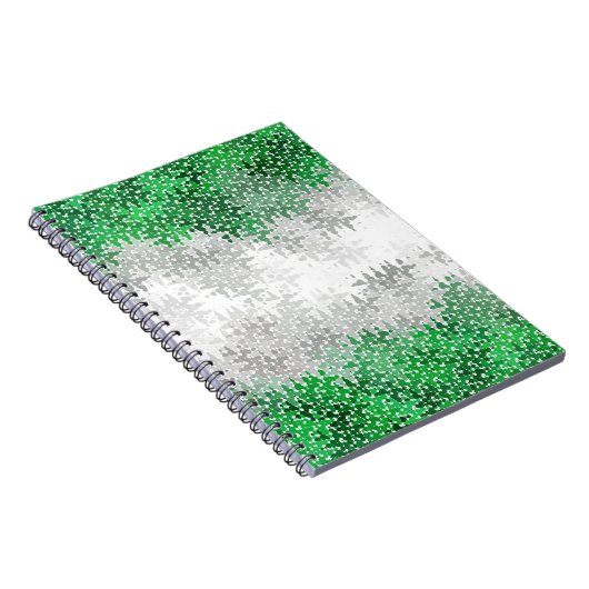 Trippy Squigggly Abstracte Grayromantic Pride Flag Notitieboek (Rechterzijde)