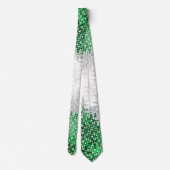 Trippy Squigggly Abstracte Grayromantic Pride Flag Stropdas (Achterkant)