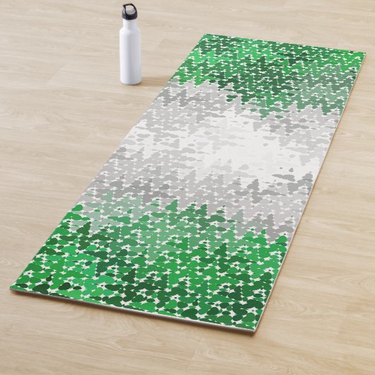 Trippy Squigggly Abstracte Grayromantic Pride Flag Yogamat (In situ)