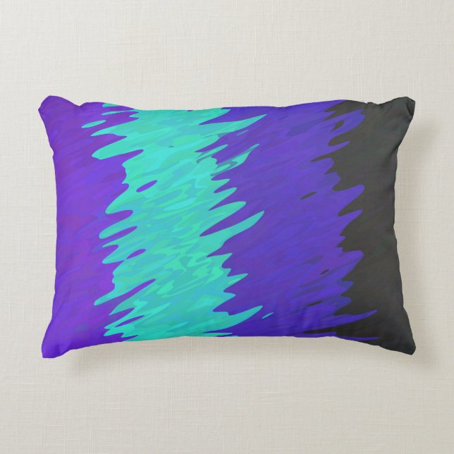 Trippy Squiggly Abstract Alexigender Pride Vlag Accent Kussen (Voorkant)