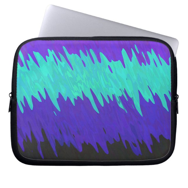 Trippy Squiggly Abstract Alexigender Pride Vlag Laptop Sleeve (Voorkant)